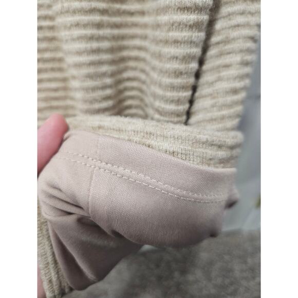 Julia Jordan Beige Ribbed Knit Sweater Dress Long Sleeve Lined Size 6 Winterr - Picture 3 of 7